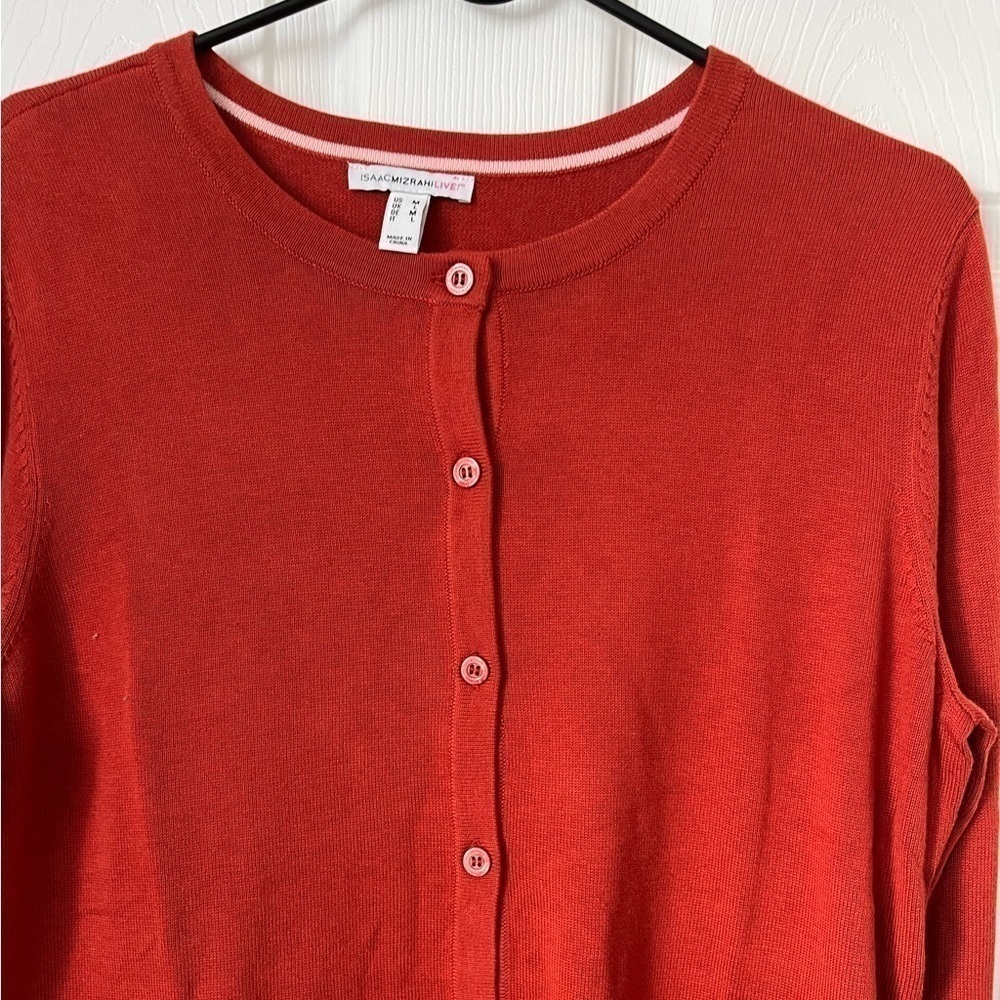 NWOT Isaac Mizrahi Live Long Line Cardigan Duster Size M - Picture 3 of 7